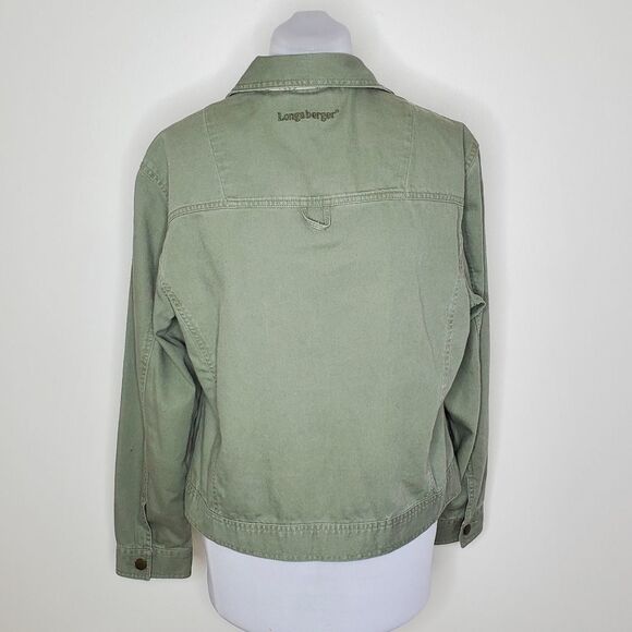 Longaberger Homestead Green Embroidery Button Down Jacket | Large - Picture 4 of 7